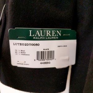 Lauren Ralph Lauren Mens Overcoat Black 